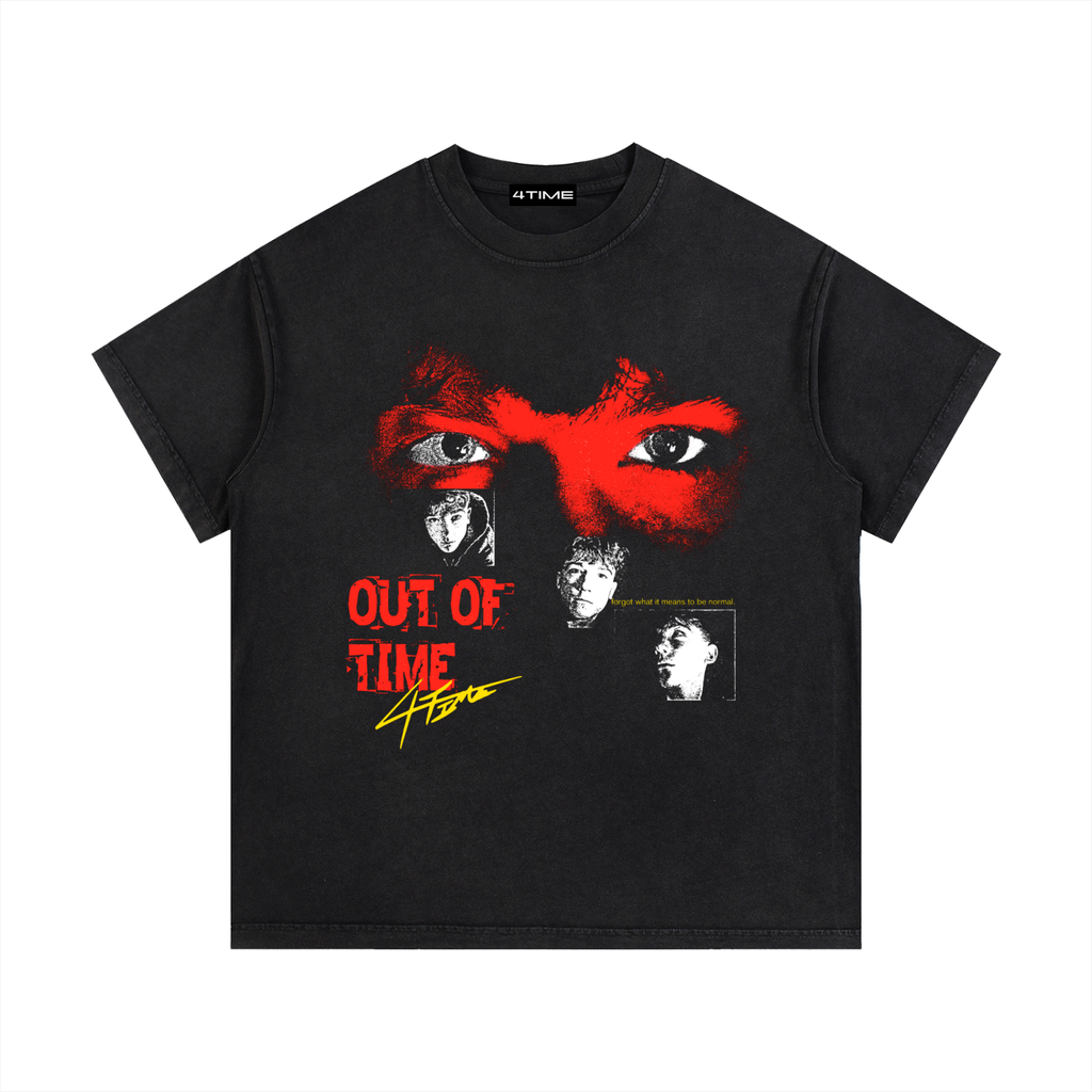 4TIME "OUT OF TIME" POSTER WASHED TEE