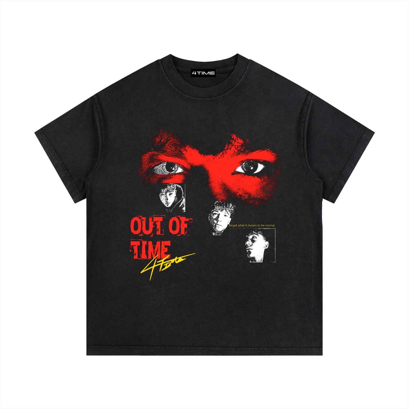 4TIME "OUT OF TIME" POSTER WASHED TEE
